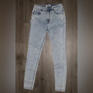 Light Blue Acid Wash Women Jeans